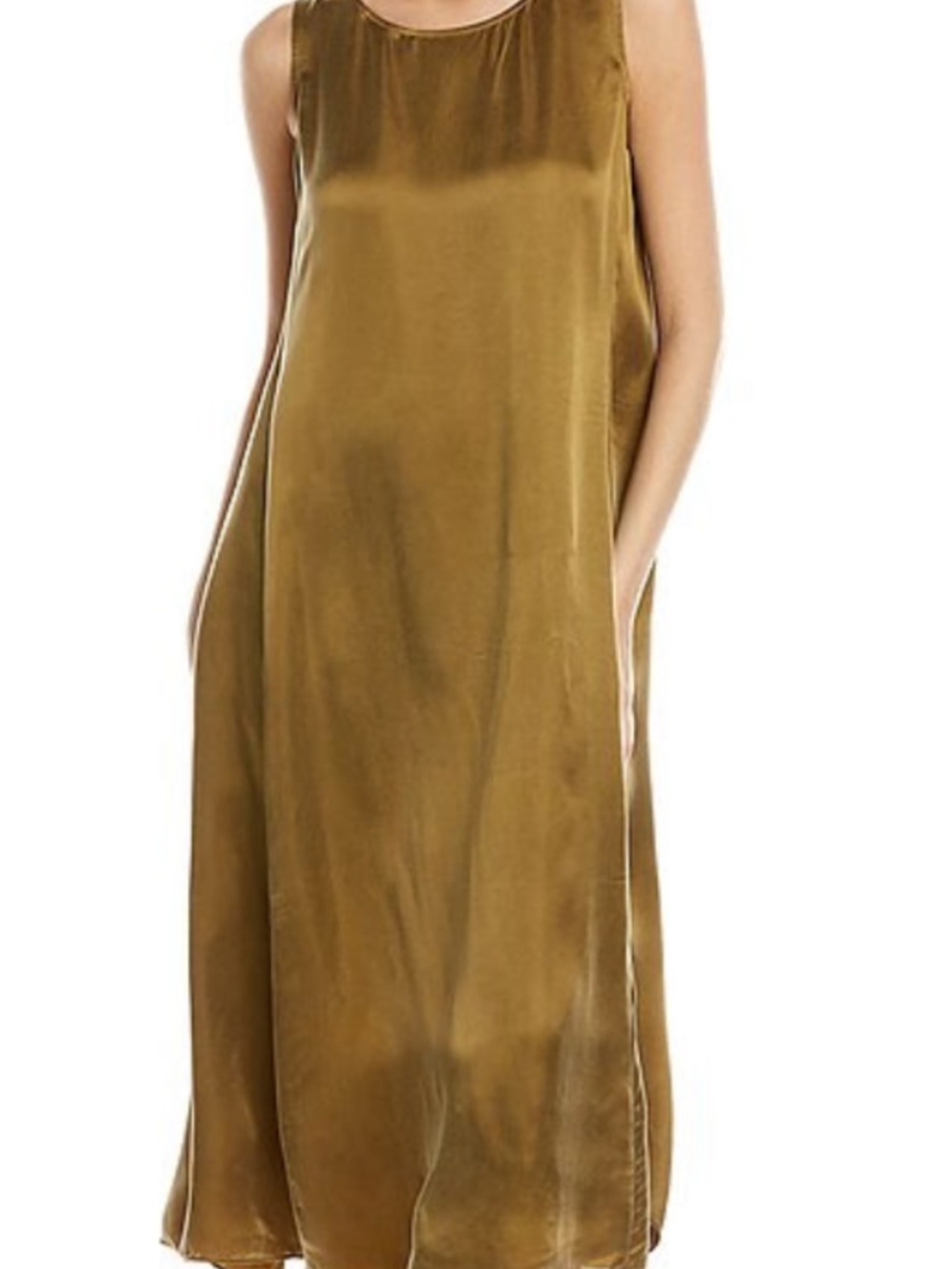 Eileen Fisher NWT tank dress dark gold